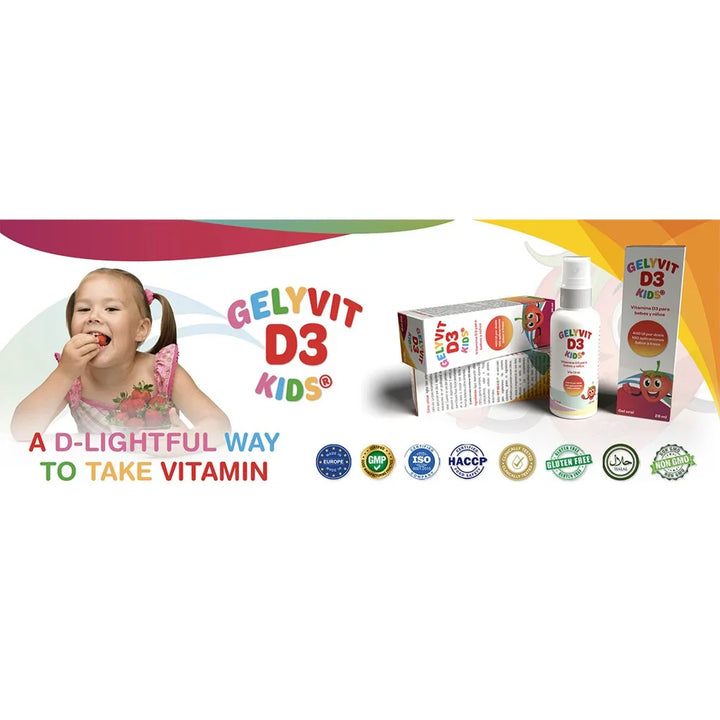 Gelyvit D3 Kids Natural Vitamin D3 Strawberry Flavor Oral Spray 28ml - Easy Pharmacy LLC