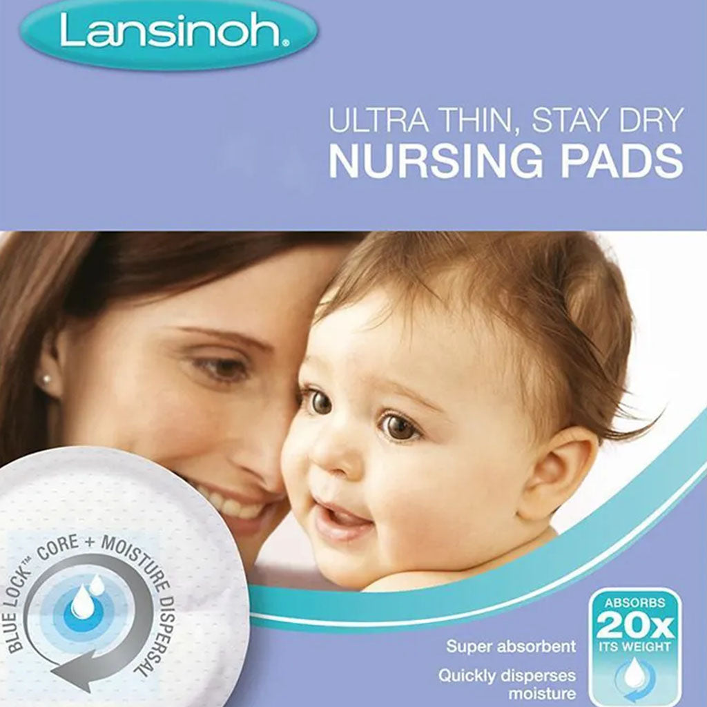 Lansinoh Ultra Thin Stay Dry Disposable Nursing Pads With Blue Lock Core, Pack of 24's - Easy Pharmacy LLC
