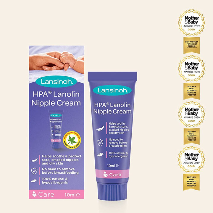 Lansinoh 100% HPA Lanolin Nipple Cream For Sore Nipples & Dry Cracked Skin 10ml - Easy Pharmacy LLC
