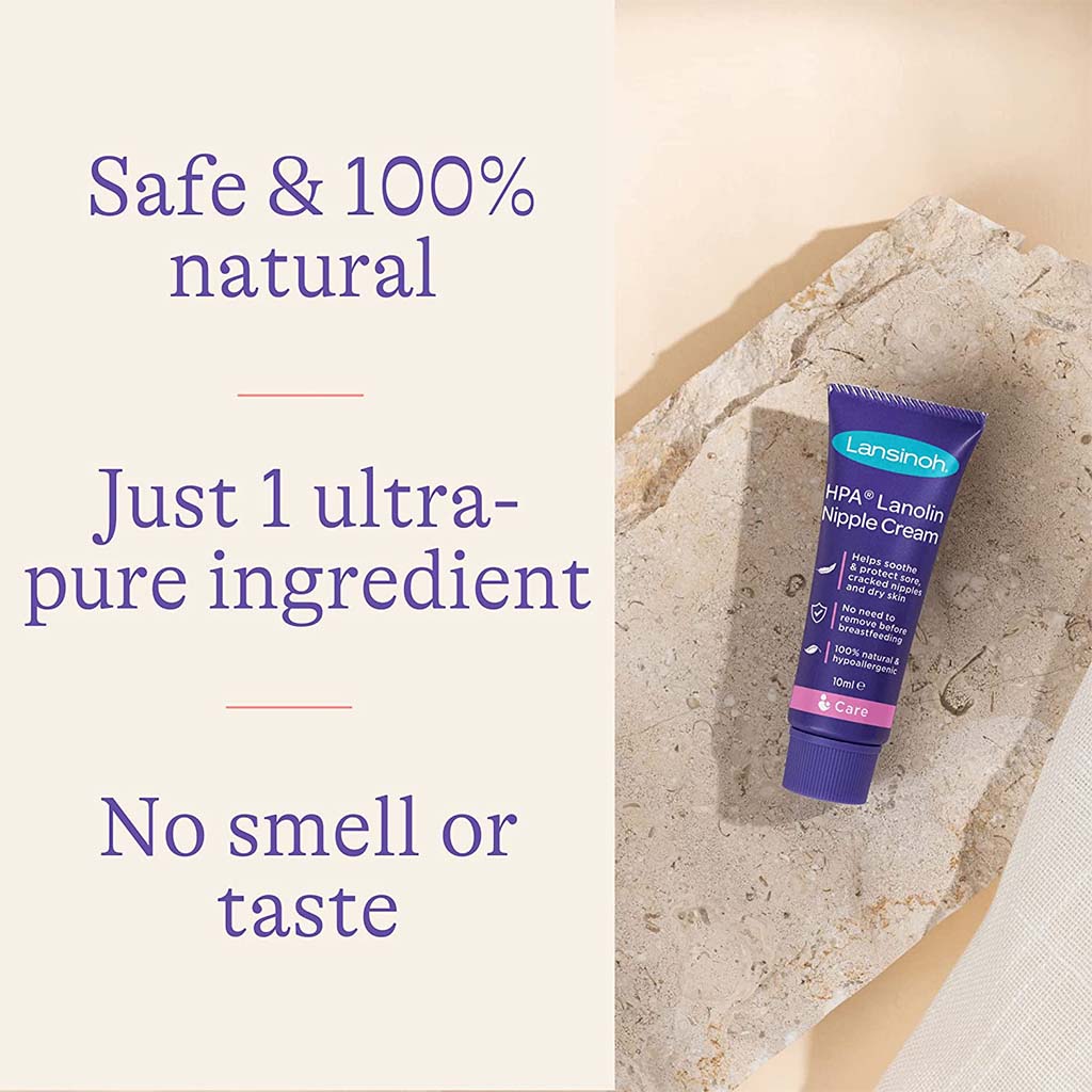 Lansinoh 100% HPA Lanolin Nipple Cream For Sore Nipples & Dry Cracked Skin 10ml - Easy Pharmacy LLC