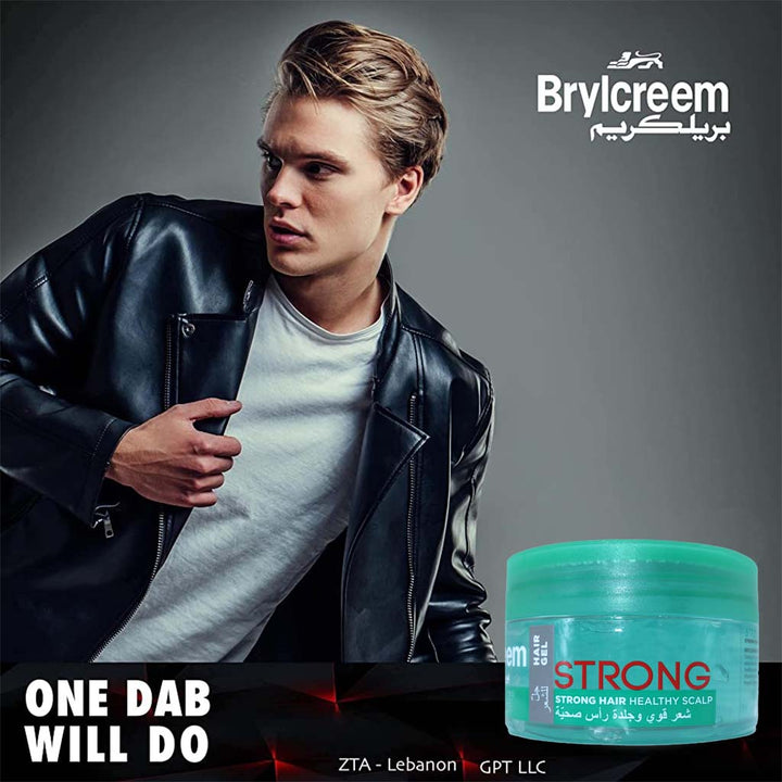 Brylcreem Men's Hair Gel Strong For Strong Hair & Healthy Scalp 250ml - Easy Pharmacy LLC