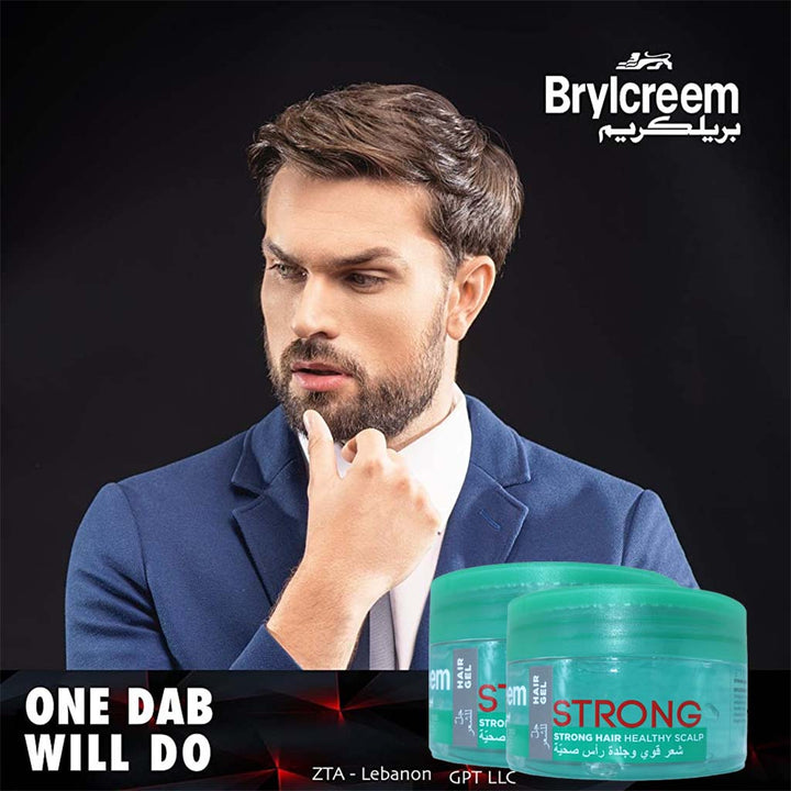 Brylcreem Men's Hair Gel Strong For Strong Hair & Healthy Scalp 250ml - Easy Pharmacy LLC