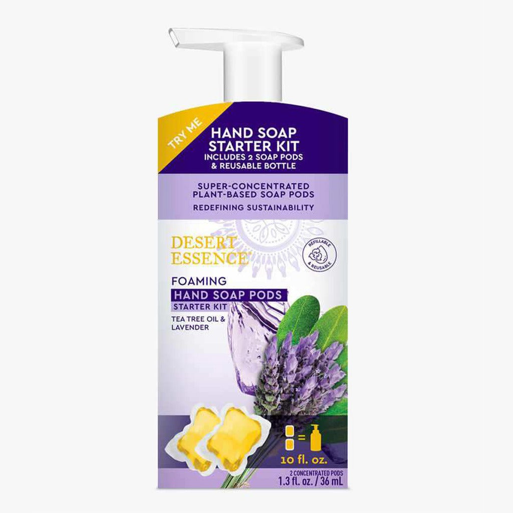 Desert Essence Foaming Hand Wash Pods Starter Kit With Tea Tree Oil & Lavender 36ml - Easy Pharmacy LLC