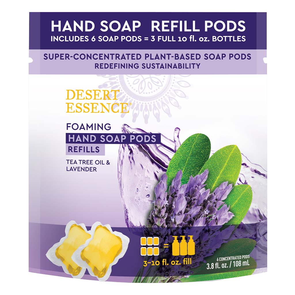 Desert Essence Foaming Hand Wash Refill Pods With Tea Tree Oil & Lavender 108ml - Easy Pharmacy LLC