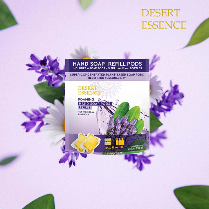 Desert Essence Foaming Hand Wash Refill Pods With Tea Tree Oil & Lavender 108ml - Easy Pharmacy LLC