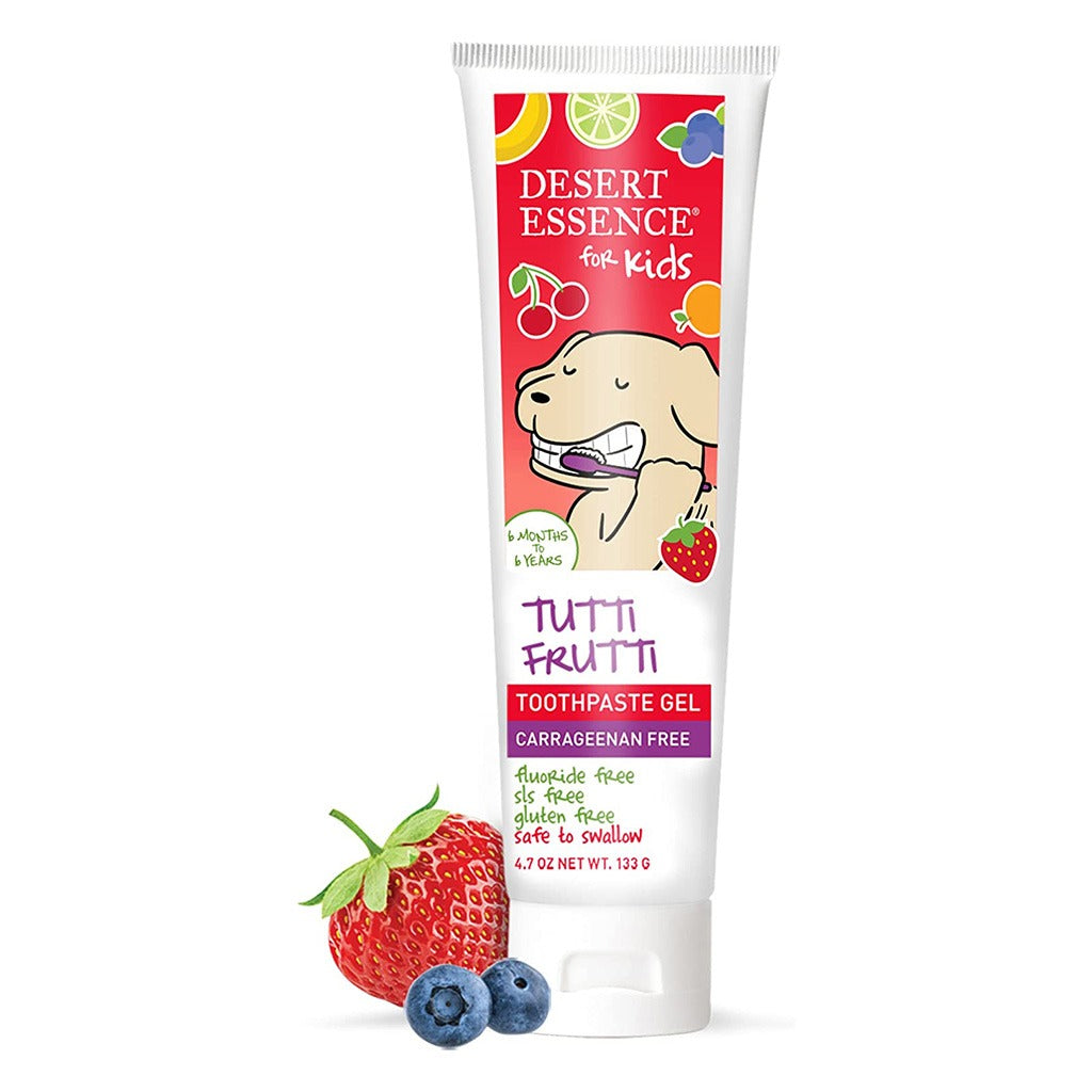 Desert Essence Tutti Frutti Fluoride-Free Kids Gel Toothpaste 133g - Easy Pharmacy LLC