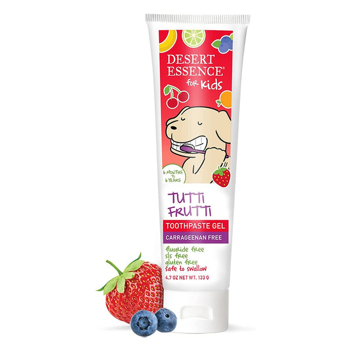 Desert Essence Tutti Frutti Fluoride-Free Kids Gel Toothpaste 133g - Easy Pharmacy LLC