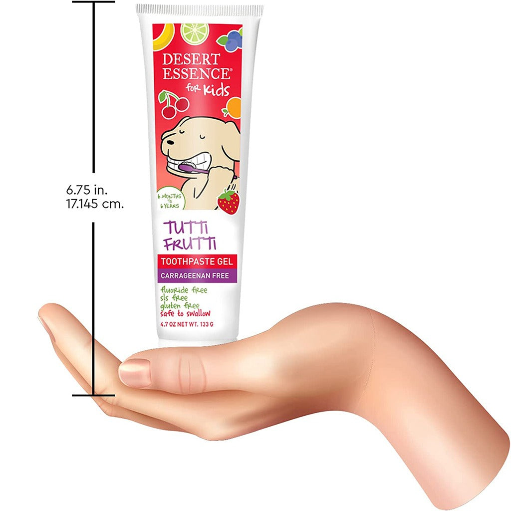 Desert Essence Tutti Frutti Fluoride-Free Kids Gel Toothpaste 133g - Easy Pharmacy LLC