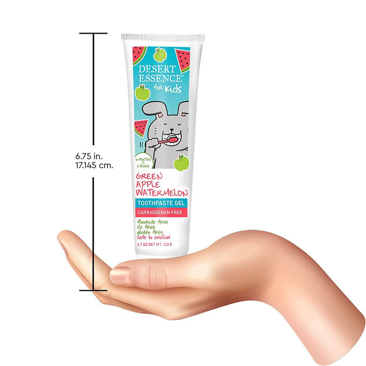 Desert Essence Green Apple & Watermelon Fluoride-Free Kids Gel Toothpaste 133g - Easy Pharmacy LLC