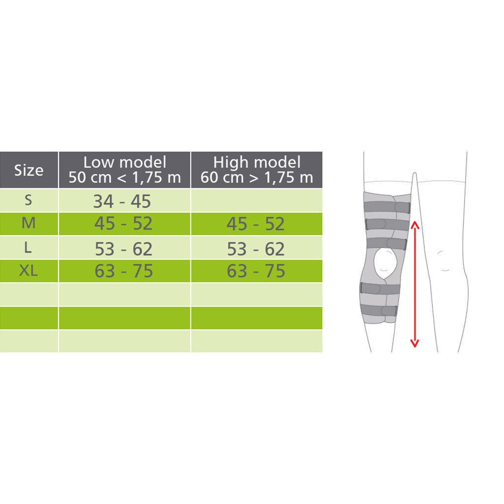 Thuasne Ligaflex Three Pannel Immo 0° Knee Immobilizer Small With Height 50 cm - Easy Pharmacy LLC