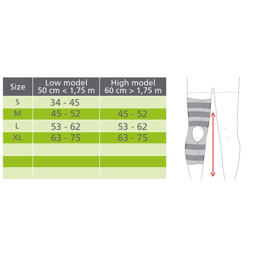 Thuasne Ligaflex Three Pannel Immo 0° Knee Immobilizer Medium With Height 50 cm - Easy Pharmacy LLC