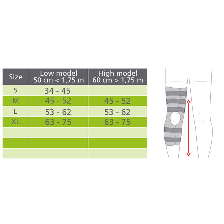 Thuasne Ligaflex Three Pannel Immo 0° Knee Immobilizer Medium With Height 50 cm - Easy Pharmacy LLC
