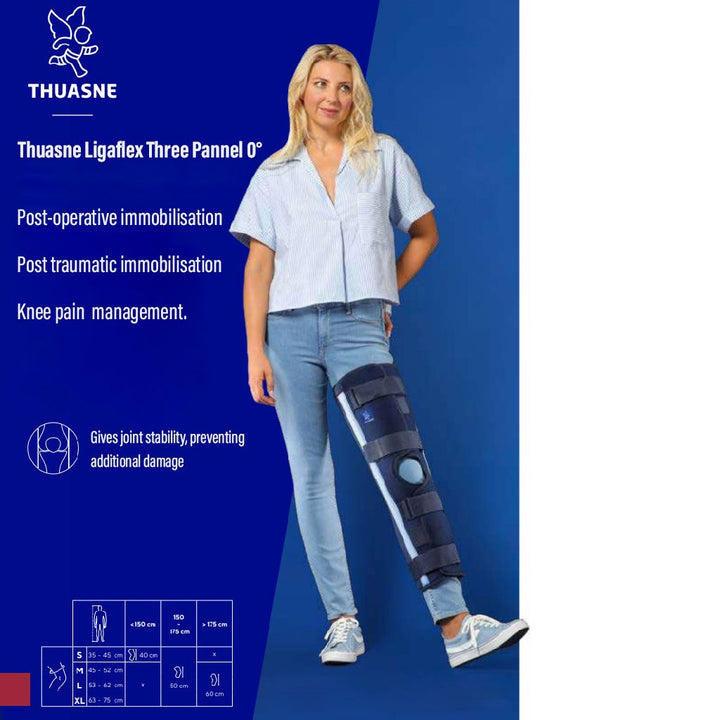 Thuasne Ligaflex Three Pannel Immo 0° Knee Immobilizer XL With Height 50 cm - Easy Pharmacy LLC