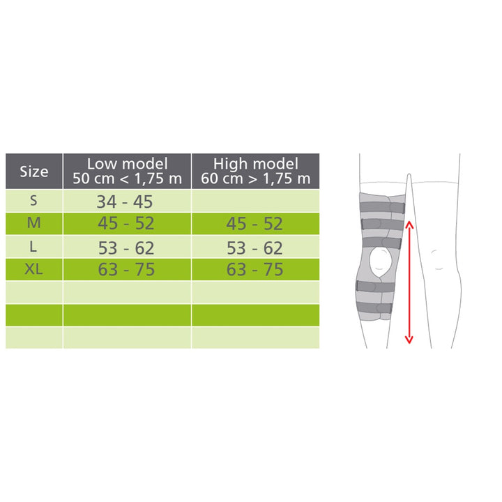 Thuasne Ligaflex Three Pannel Immo 0° Knee Immobilizer Medium With Height 60 cm - Easy Pharmacy LLC