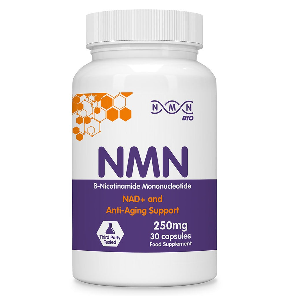 NMN Bio Beta Nicotinamide Mononucleotide 250mg Capsules For Anti-aging Support, Pack of 30's - Easy Pharmacy LLC