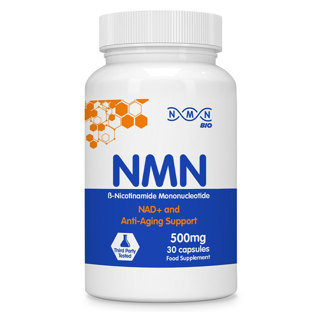 NMN Bio Beta Nicotinamide Mononucleotide 500mg Capsules For Anti-aging Support, Pack of 30's - Easy Pharmacy LLC