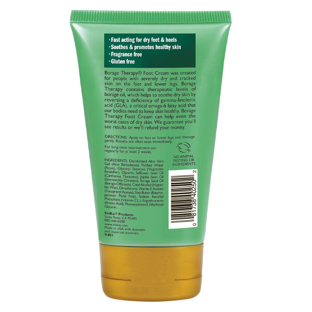 ShiKai Borage Therapy The Dry Skin Solution Fragrance-Free Foot Cream 125ml - Easy Pharmacy LLC