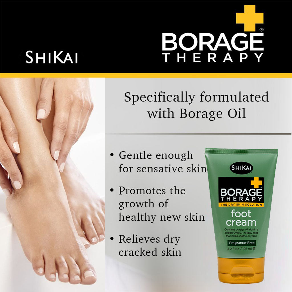 ShiKai Borage Therapy The Dry Skin Solution Fragrance-Free Foot Cream 125ml - Easy Pharmacy LLC