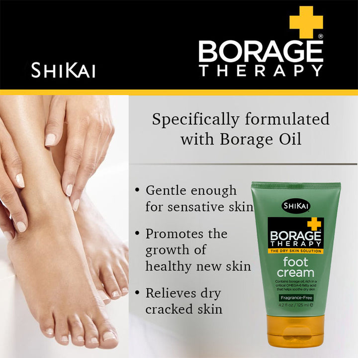ShiKai Borage Therapy The Dry Skin Solution Fragrance-Free Foot Cream 125ml - Easy Pharmacy LLC