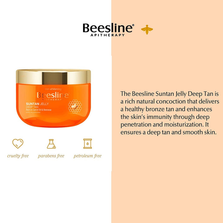 Beesline Deep Tan Carrot Oil & Beeswax Suntan Jelly 150ml - Easy Pharmacy LLC