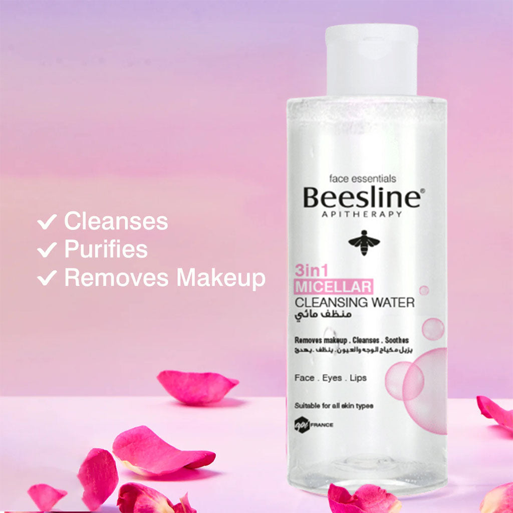 Beesline 3-In-1 Fragrance Free Micellar Cleansing Water for Face, Eyes & Lips 100ml - Easy Pharmacy LLC