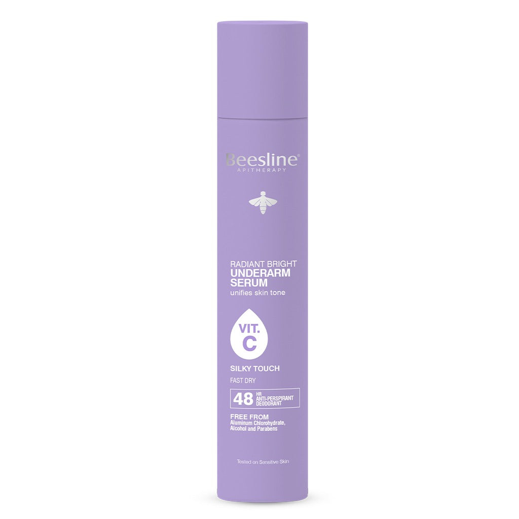 Beesline Radiant Bright Vitamin C Enriched Fast Dry Underarm Serum, Aluminum Free Antiperspirant Deodorant - Silky Touch 150ml - Easy Pharmacy LLC