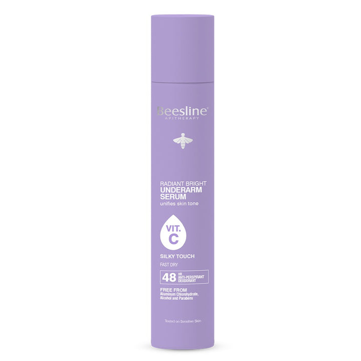 Beesline Radiant Bright Vitamin C Enriched Fast Dry Underarm Serum, Aluminum Free Antiperspirant Deodorant - Silky Touch 150ml - Easy Pharmacy LLC