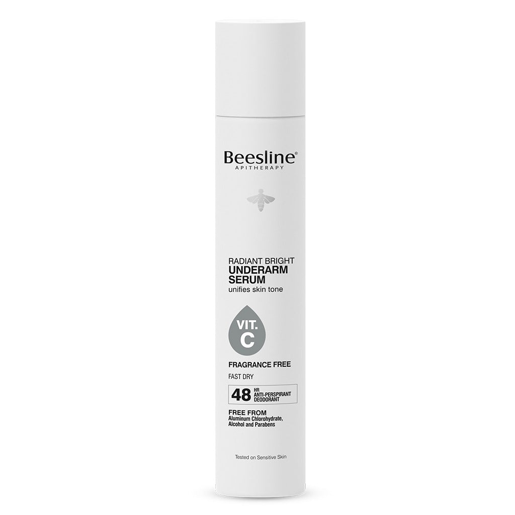 Beesline Radiant Bright Vitamin C Enriched Fast Dry Underarm Serum, Aluminum Free Antiperspirant Deodorant - Fragrance Free 150ml - Easy Pharmacy LLC