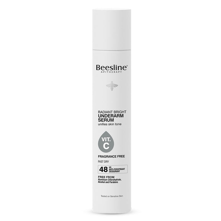 Beesline Radiant Bright Vitamin C Enriched Fast Dry Underarm Serum, Aluminum Free Antiperspirant Deodorant - Fragrance Free 150ml - Easy Pharmacy LLC