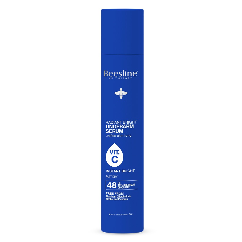 Beesline Radiant Bright Vitamin C Enriched Fast Dry Underarm Serum, Aluminum Free Antiperspirant Deodorant - Instant Bright 150ml - Easy Pharmacy LLC