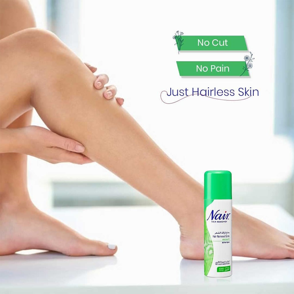 Nair Hair Removal Spray With Baby Oil & Kiwi Extract 200ml - Easy Pharmacy LLC