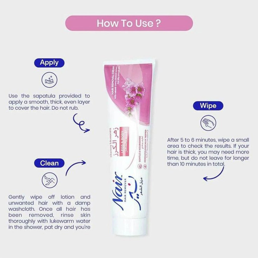 Nair Hair Removal Cream With Cherry Blossom Extracts 110ml - Easy Pharmacy LLC
