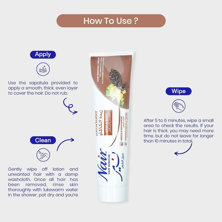 Nair Hair Removal Cream With Natural Cocoa Butter 110ml - Easy Pharmacy LLC