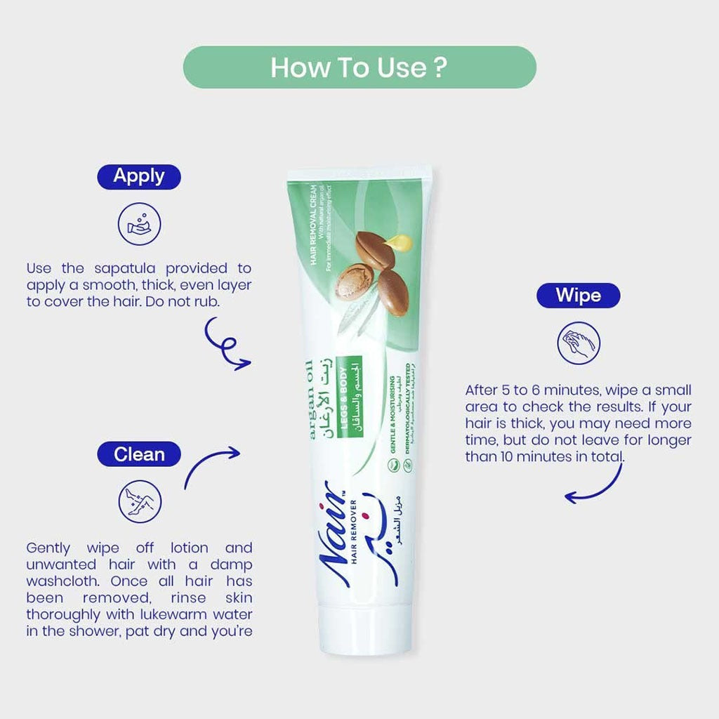 Nair Hair Removal Cream With Natural Argan Oil 110ml - Easy Pharmacy LLC