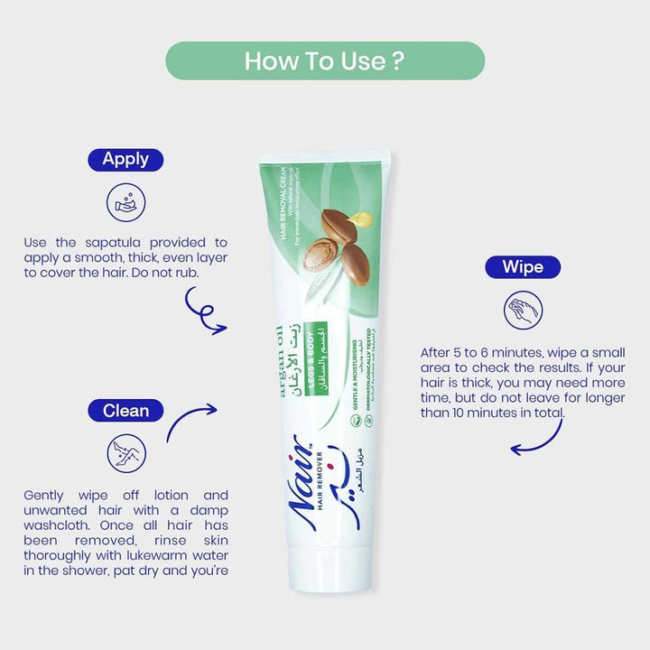 Nair Hair Removal Cream With Natural Argan Oil 110ml - Easy Pharmacy LLC