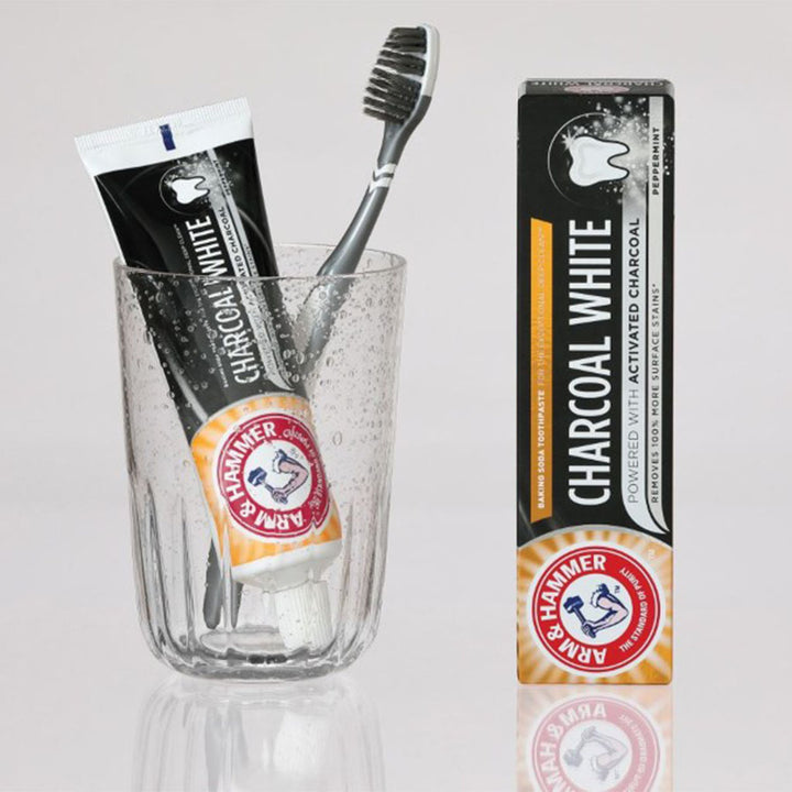 Arm & Hammer Charcoal White Toothpaste With Activated Charcoal For Stain Removal 75ml - Easy Pharmacy LLC