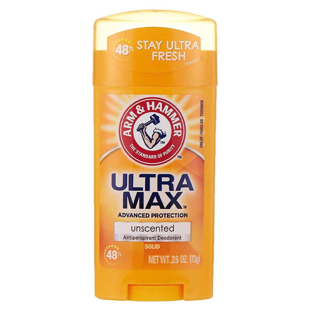 Arm & Hammer UltraMax Solid 48H Antiperspirant Deodorant Stick, Unscented 73g - Easy Pharmacy LLC