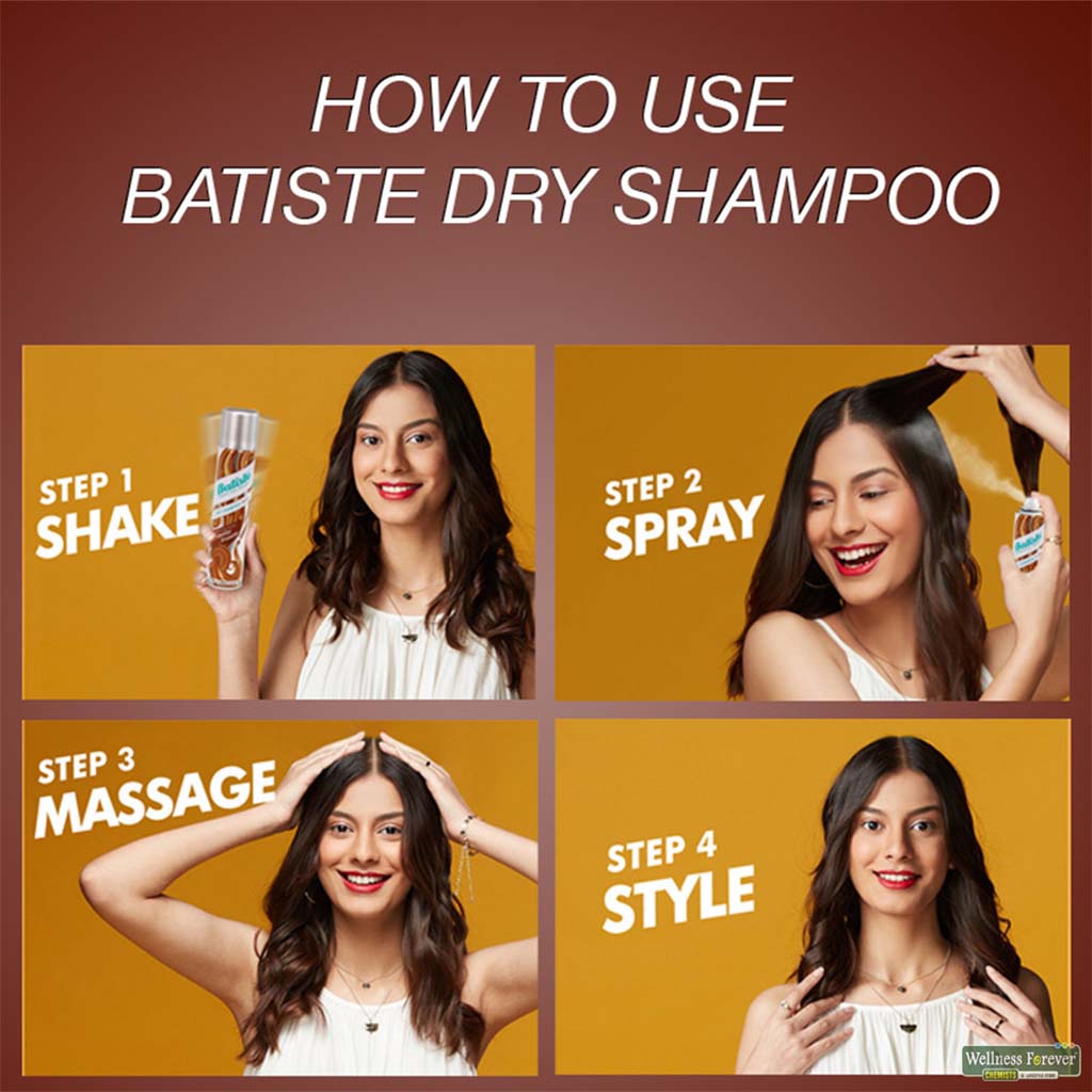 Batiste Instant Hair Refresh Dry Shampoo With A Hint Of Colour Beautiful Brunette 200ml - Easy Pharmacy LLC
