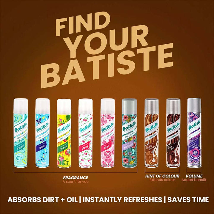 Batiste Instant Hair Refresh Dry Shampoo Plus Divine Dark 200ml - Easy Pharmacy LLC