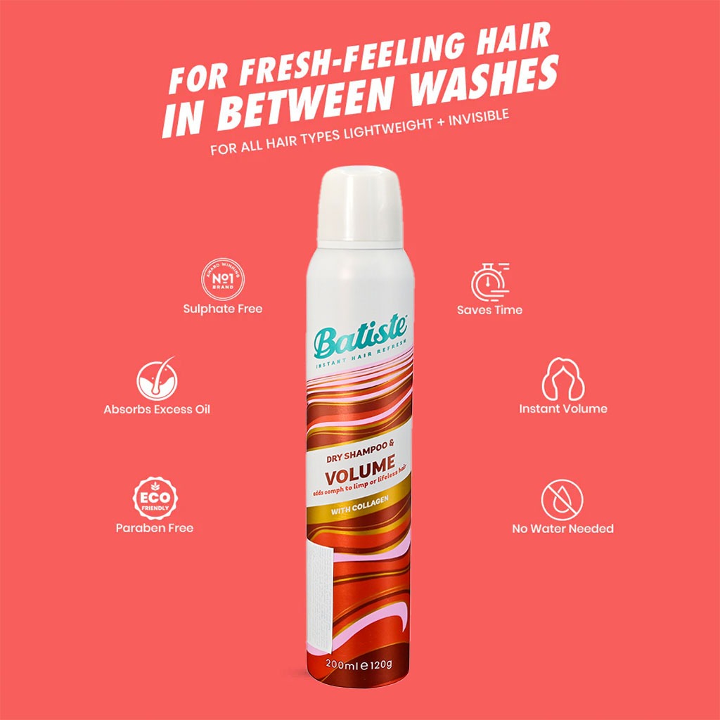Batiste Instant Hair Refresh Dry Shampoo Volume 200ml - Easy Pharmacy LLC