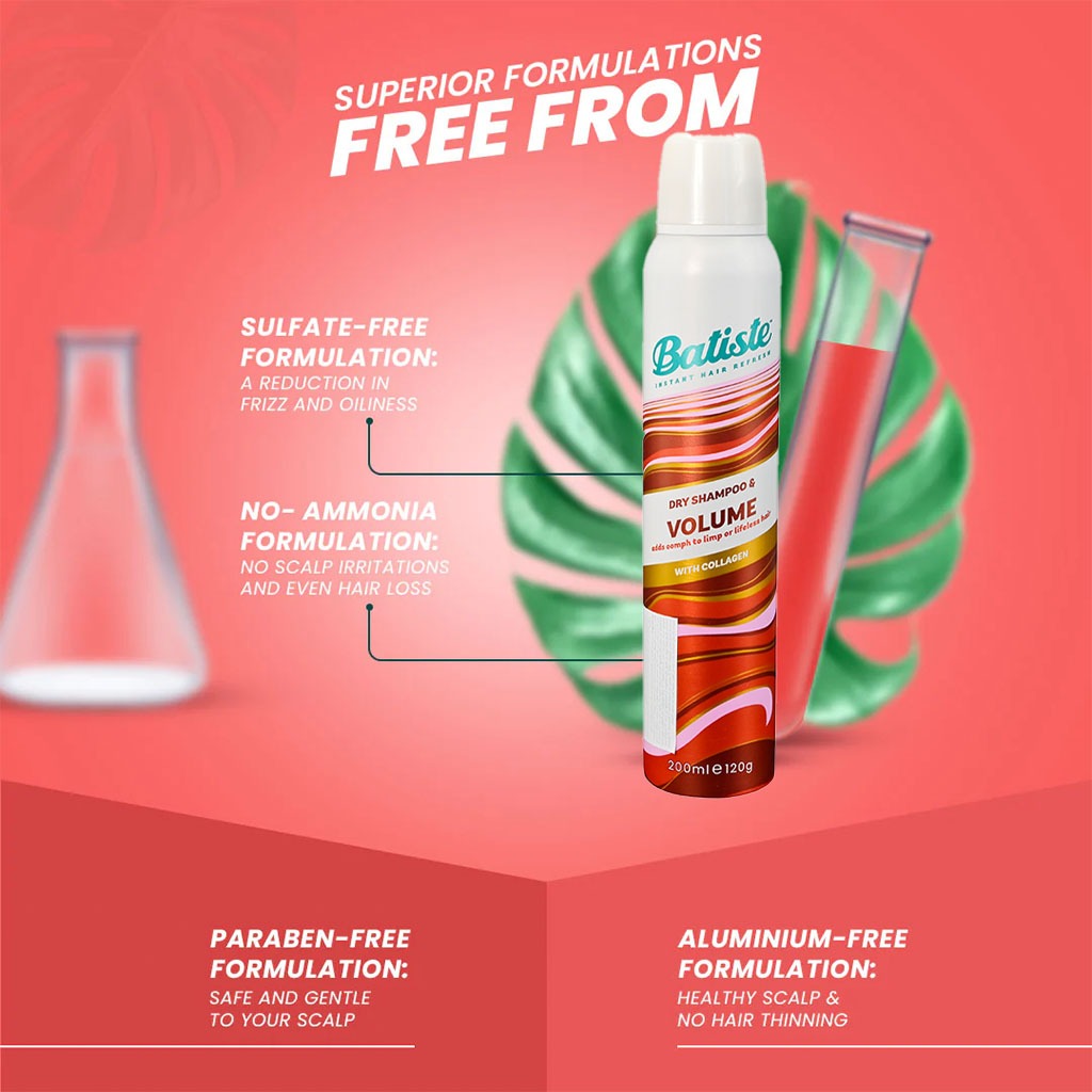 Batiste Instant Hair Refresh Dry Shampoo Volume 200ml - Easy Pharmacy LLC
