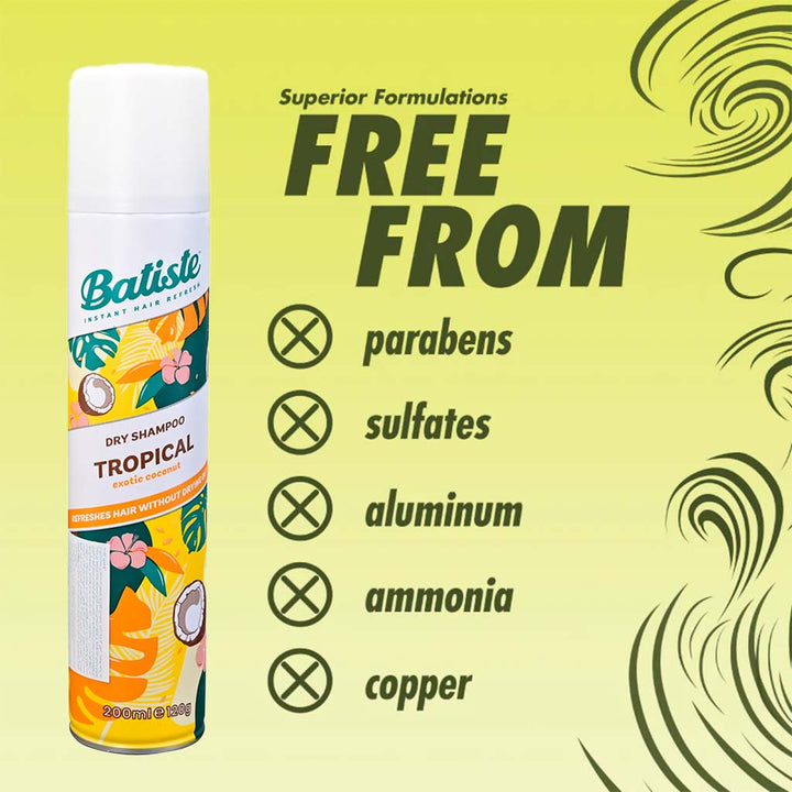 Batiste Instant Hair Refresh Dry Shampoo Tropical 200ml - Easy Pharmacy LLC