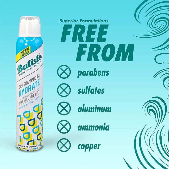 Batiste Instant Hair Refresh Dry Shampoo Hydrate 200ml - Easy Pharmacy LLC