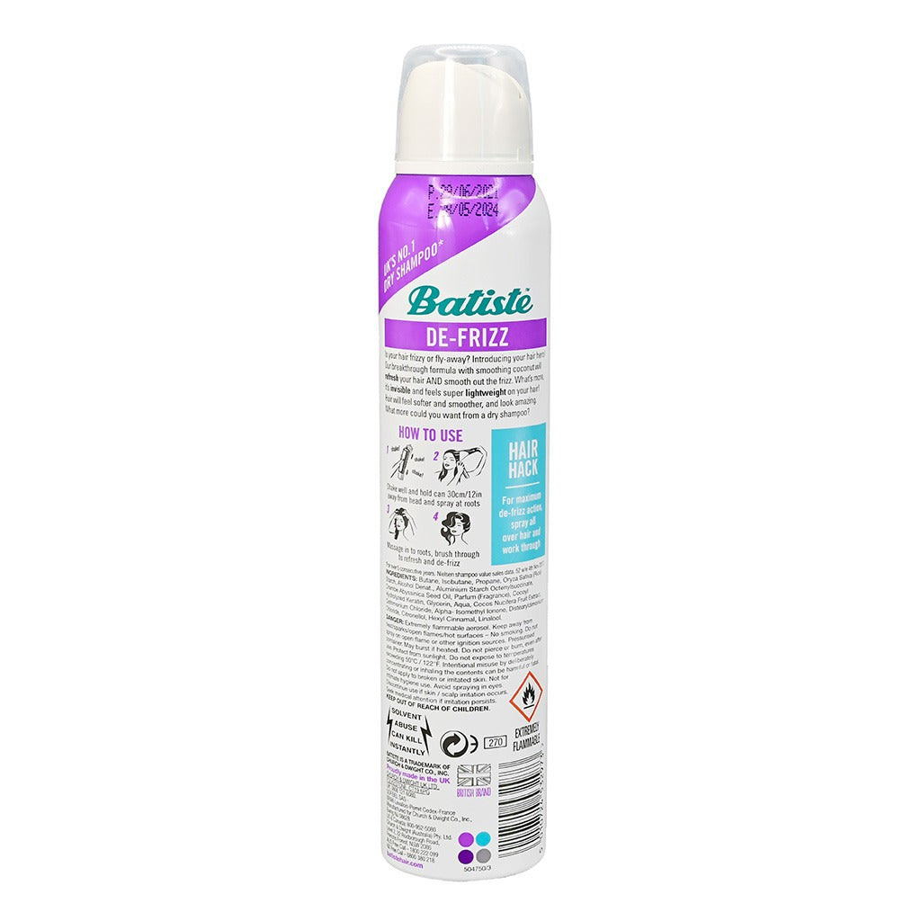 Batiste Instant Hair Refresh Dry Shampoo De-Frizz 200ml - Easy Pharmacy LLC
