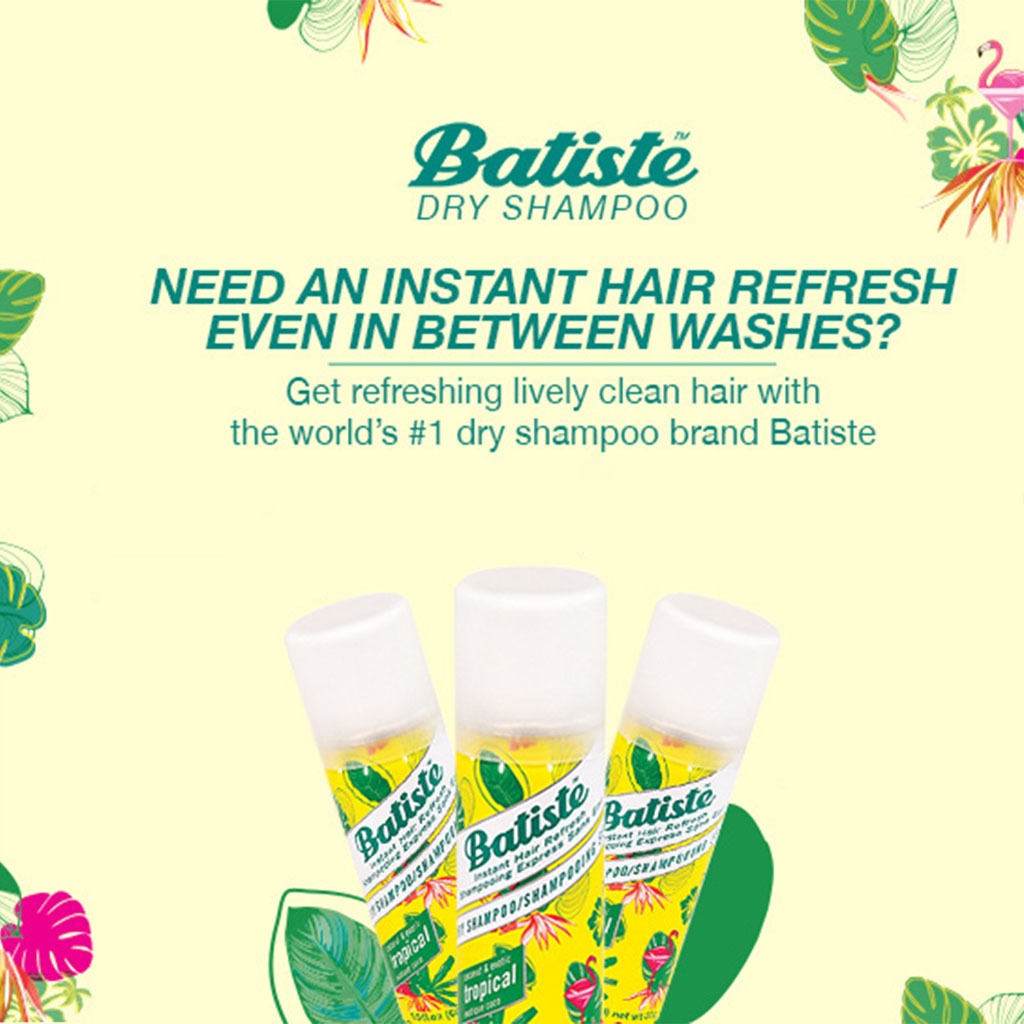 Batiste Instant Hair Refresh Dry Shampoo Tropical 50ml - Easy Pharmacy LLC