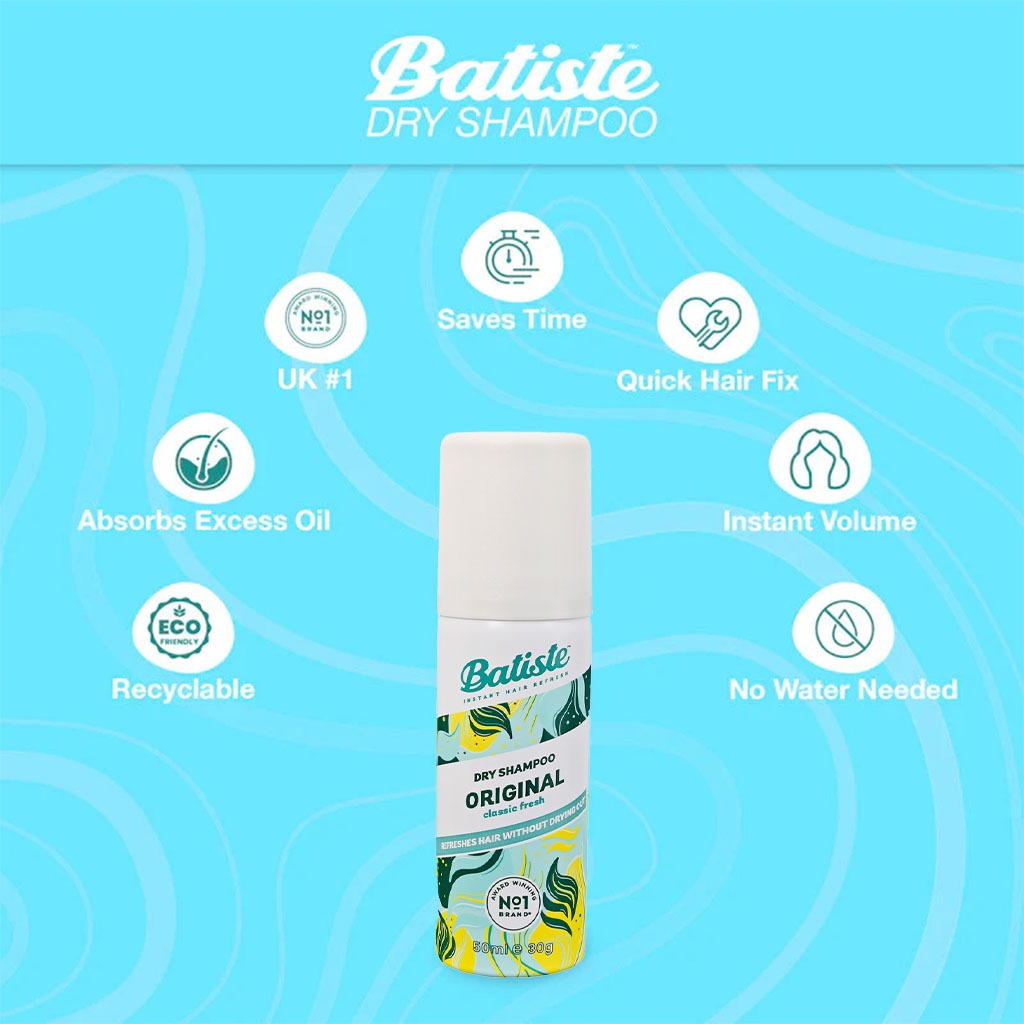 Batiste Instant Hair Refresh Dry Shampoo Original 50ml - Easy Pharmacy LLC