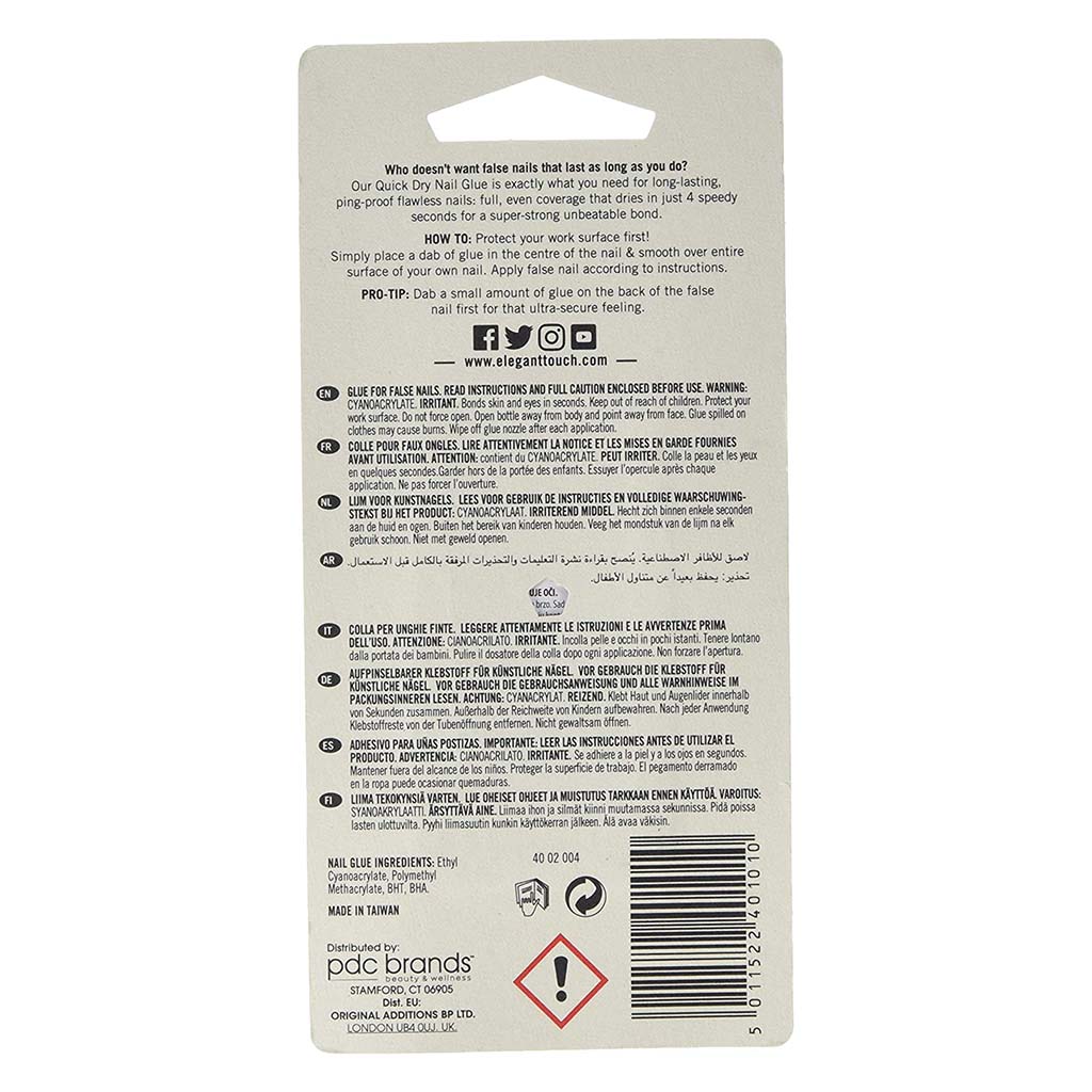 Elegant Touch Quick Dry Nail Glue 3ml - Easy Pharmacy LLC