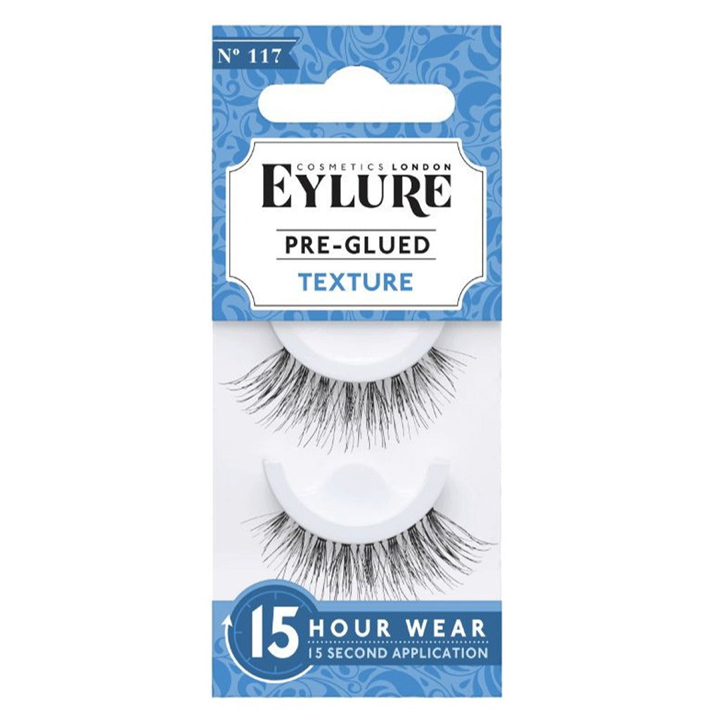 Eylure Pre-Glued False Eye Lashes 15H Wear - Texture No. 117, Pack of 1 pair - Easy Pharmacy LLC