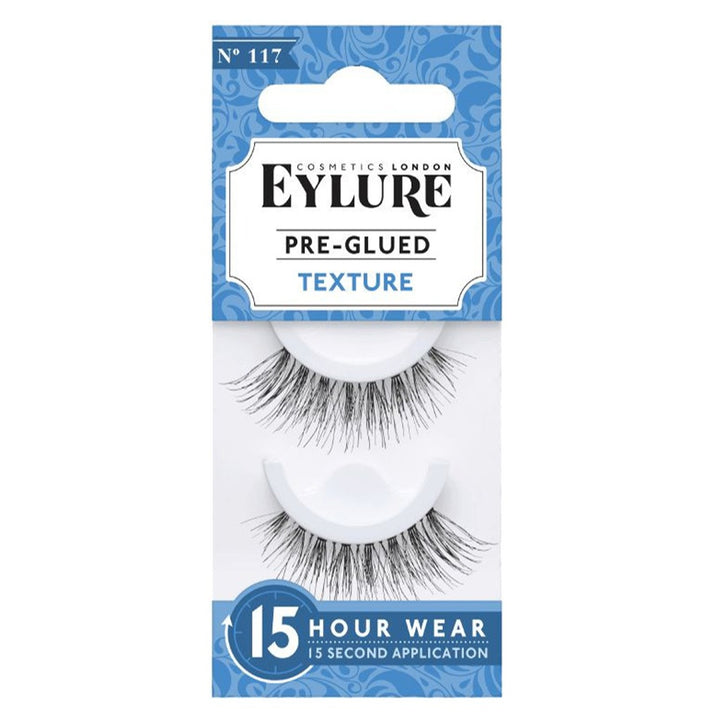 Eylure Pre-Glued False Eye Lashes 15H Wear - Texture No. 117, Pack of 1 pair - Easy Pharmacy LLC
