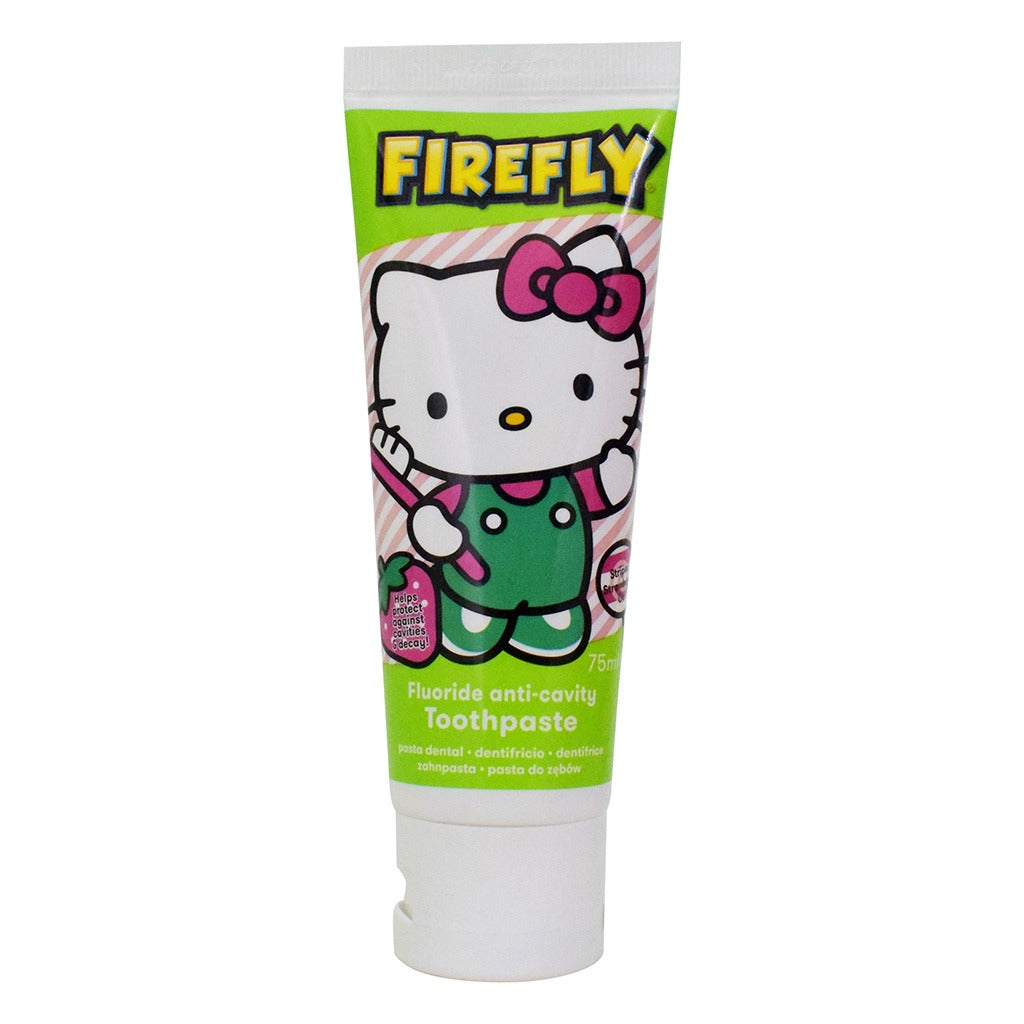 Firefly Hello Kitty Kids Anti-Cavity Striped Strawberry Gel Fluoride Toothpaste 75ml - Easy Pharmacy LLC